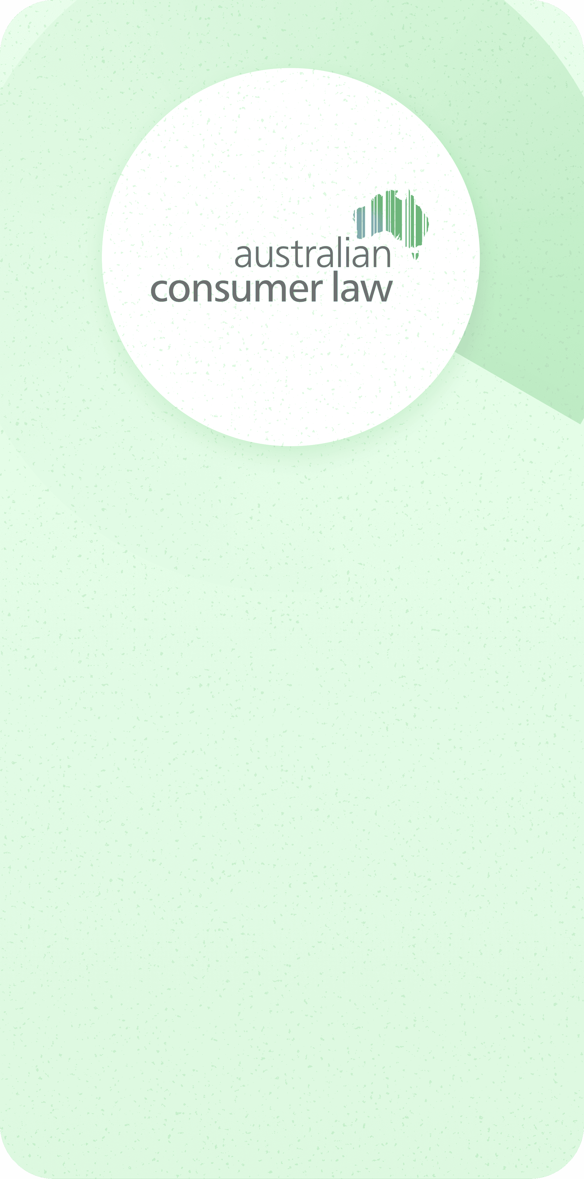 Graphic displaying the Australian Consumer Law logo, assuring customers that Dresden Vision Australia guarantees are compliant with all mandatory consumer protections.