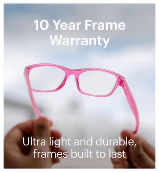 Dresden Vision Canada lightweight pink glasses frames highlighting durable design and long-lasting performance