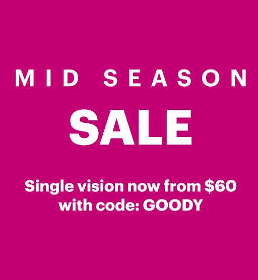 Mid Season Sale. 50% Off All Glasses. Single Vision new from $60 with code GOODY