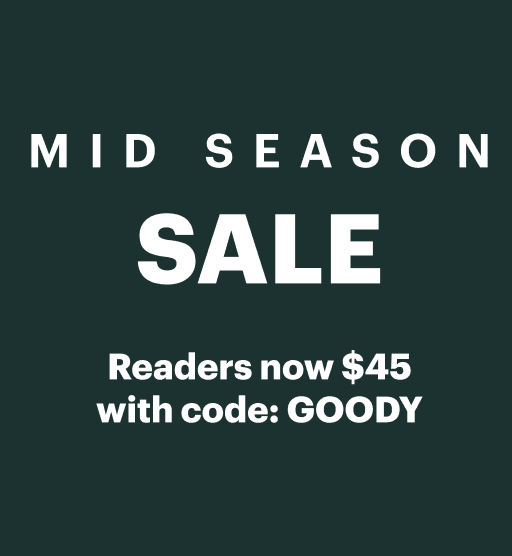 Mid Season Sale. 50% Off All Glasses. Readers now $45 with code GOODY