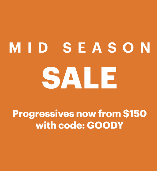 Mid Season Sale. 50% Off All Glasses. Progressives now from $150 with code GOODY