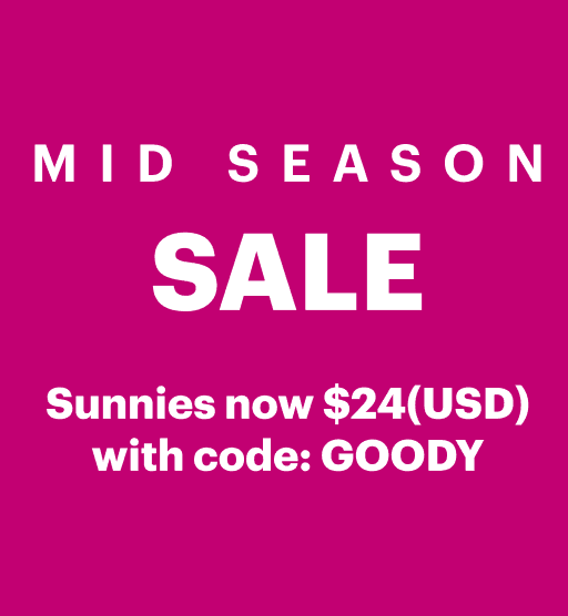 Mid Season Sale. 50% Off All Glasses. Sunnies now $24(USD) with code GOODY